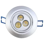 LED Downlight-Recessed Type Round 3W Warm White - Finish: Satin