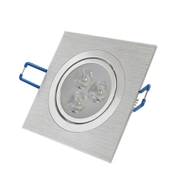 LED Downlight-Recessed Type Square 3W Warm White - Finish: Satin