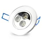 ..LED Downlight-Recessed Type Round 3W Daylight - Finish: Chrome