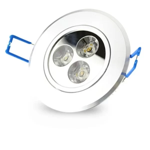 ..LED Downlight-Recessed Type Round 3W Warm White - Finish: Chrome