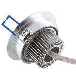 ..LED Downlight-Recessed Type Round 3W Daylight - Finish: Chrome - Image 2