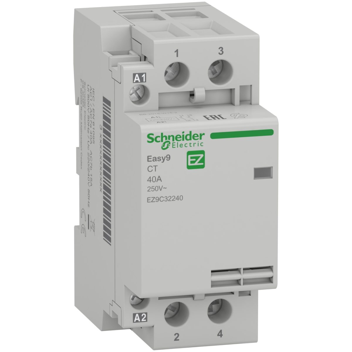 Modular Contactor 2P 40A, 2NO, 230 V, 50 Hz, Easy9 Schneider - Image 1