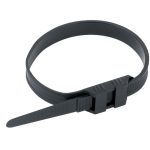 ..Cable Ties 260x9mm ~350x9mm Black Double Latch - Pk100 - Image 2