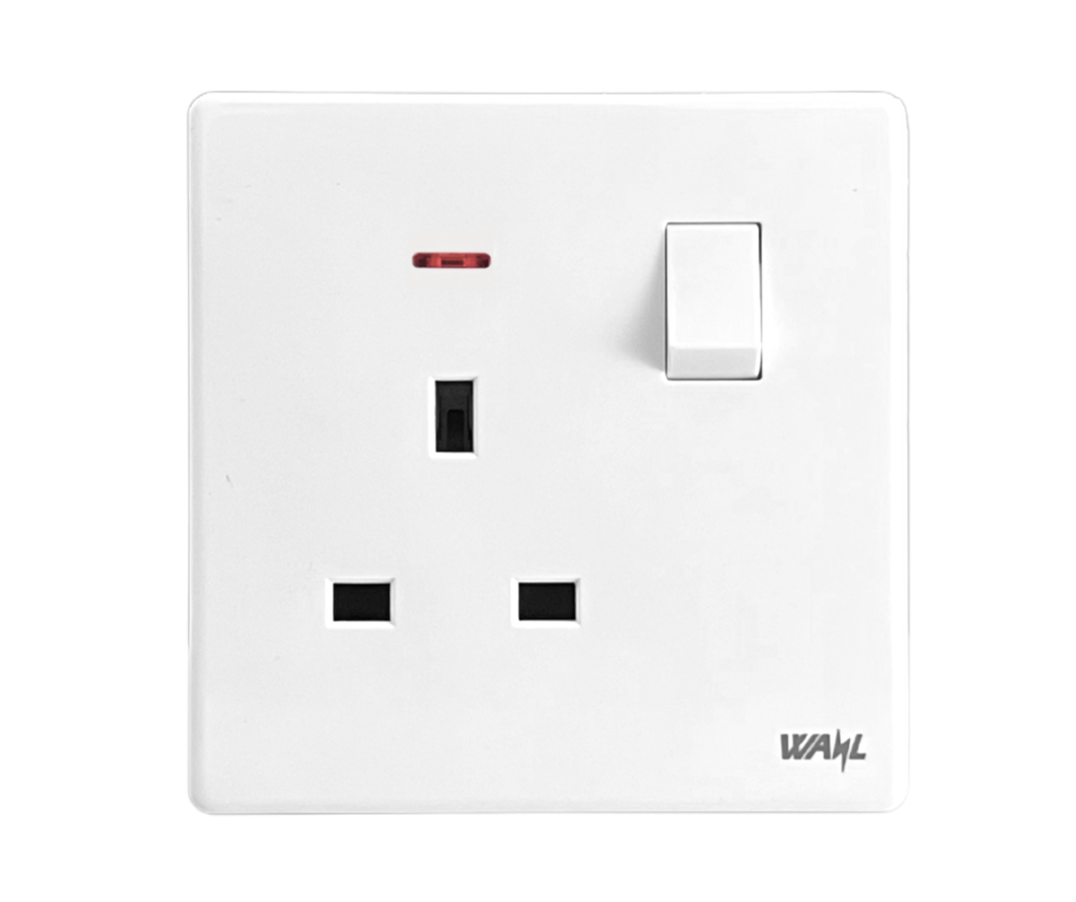 SWITCH SOCKET 1G 13A + NEON (Arora Series) - Image 1