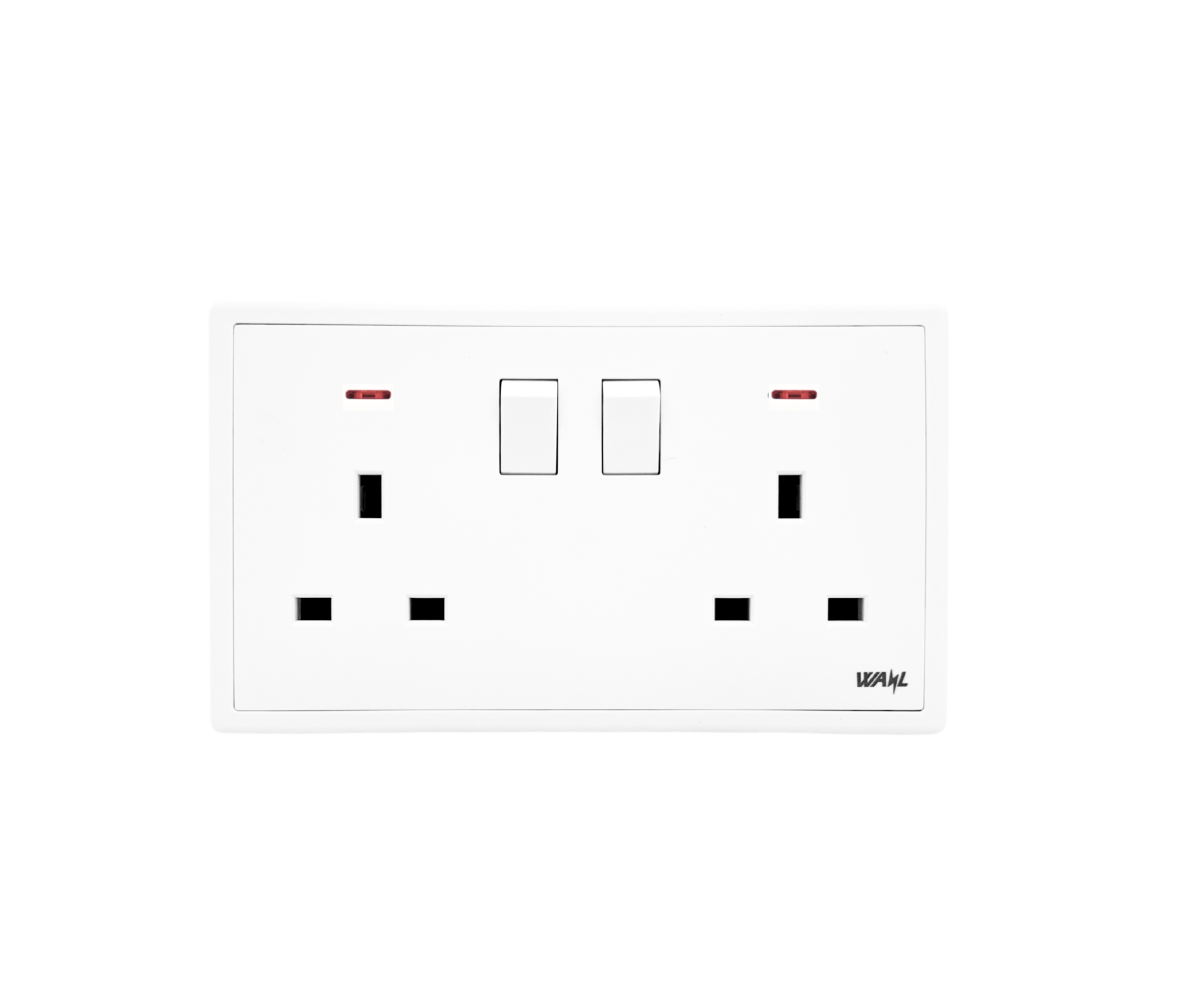 SWITCH SOCKET 2G 13A + NEON (Aigia Series) - Image 1