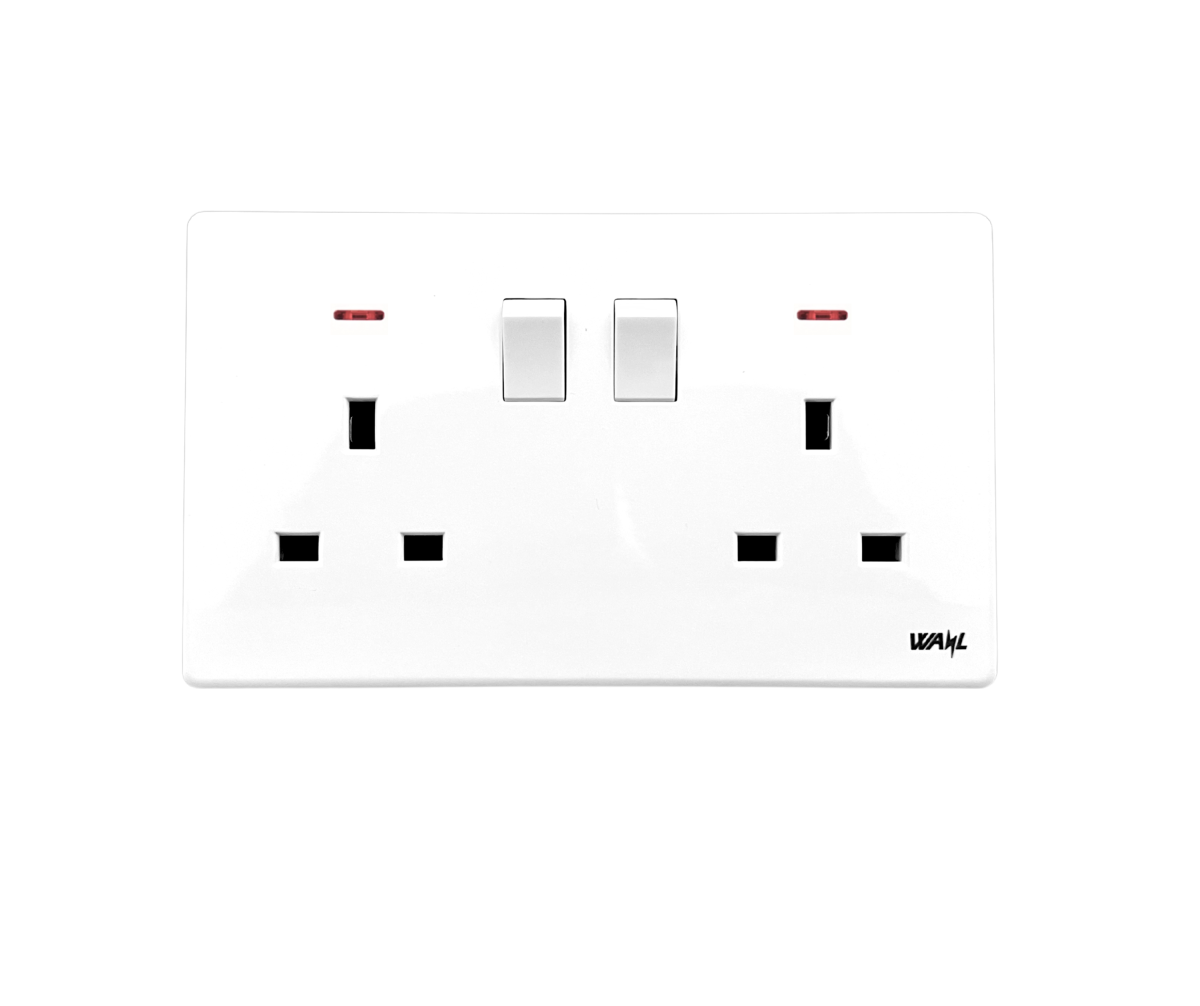 5 SWITCH SOCKET 2G 13A + NEON (Arora Series) - Image 1