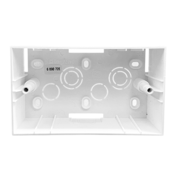 SURFACE BOX 2GANG FOR SWITCH SOCKET WITH USB TYPE A & C OUTLET